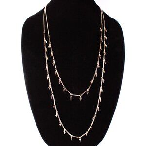 NWT Express Gold Tone Multi-Strand Cross Necklace